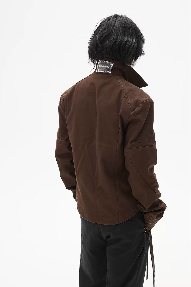 Vintage Slim Fit Zip Detail Jacket