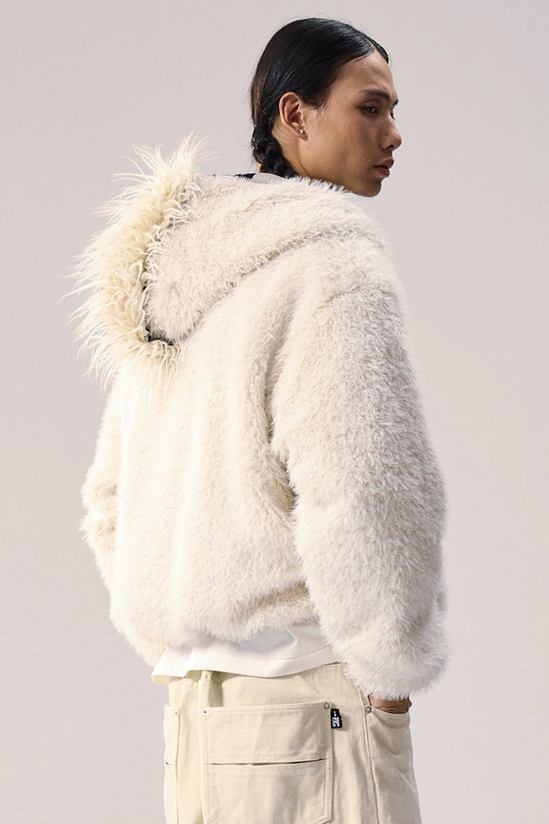 Faux Fur Hooded Puffer Jacket