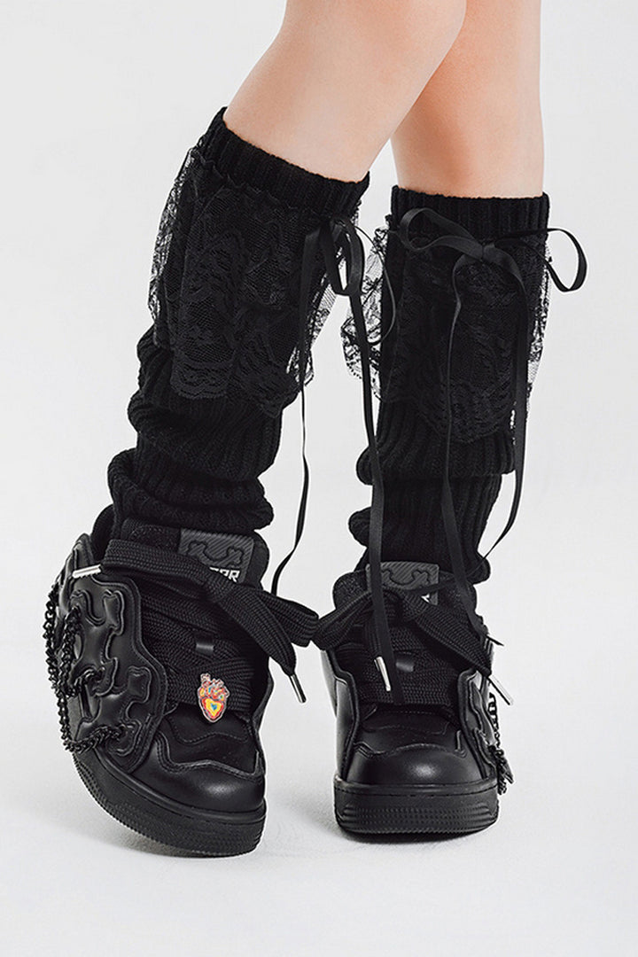 Cross Chain Black Sneakers