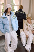 Floral Embroidered Down Jacket