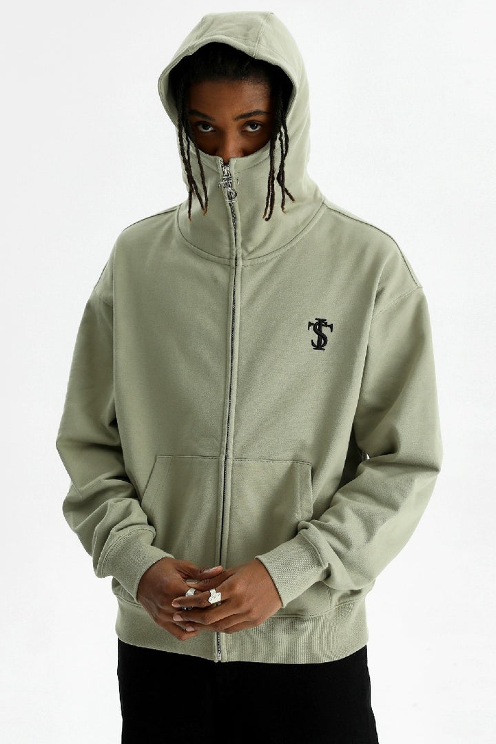 Zip Hooded Mask Sweatshirt