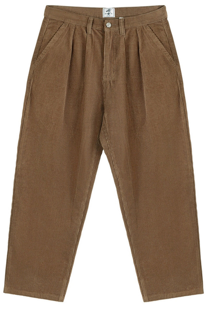 Corduroy Tapered Wide-Leg Pants