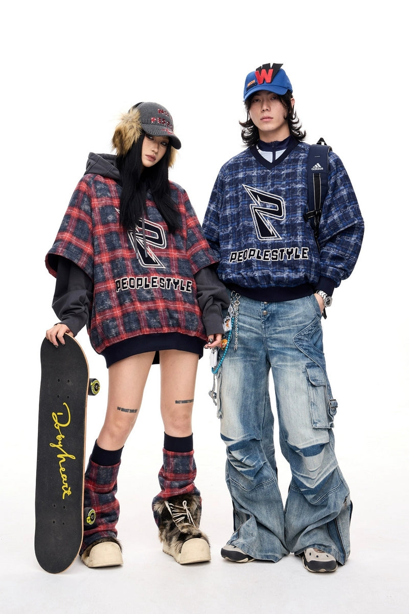 Plaid Fleece Detachable Warm Jacket