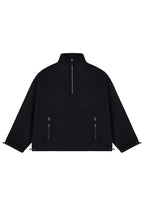 Oversized Half-Zip Fleece Sweatshirt