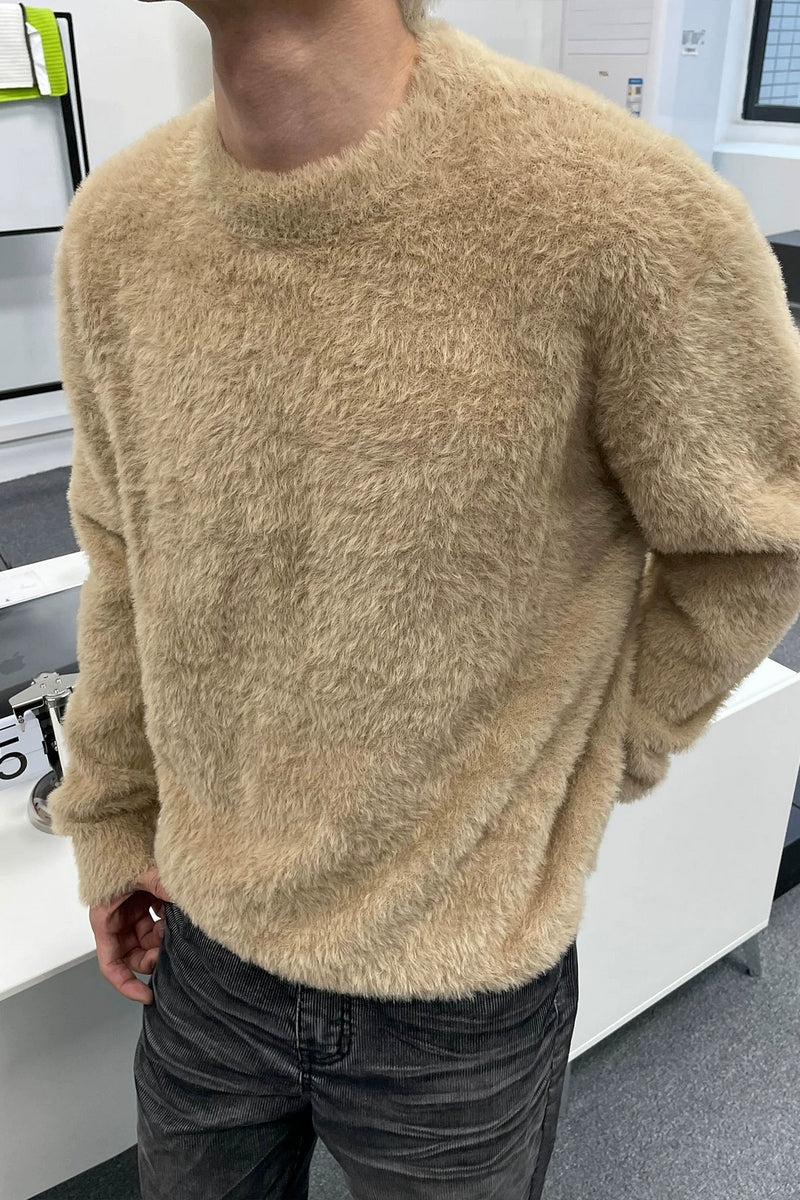 Faux Mink Knit Sweater