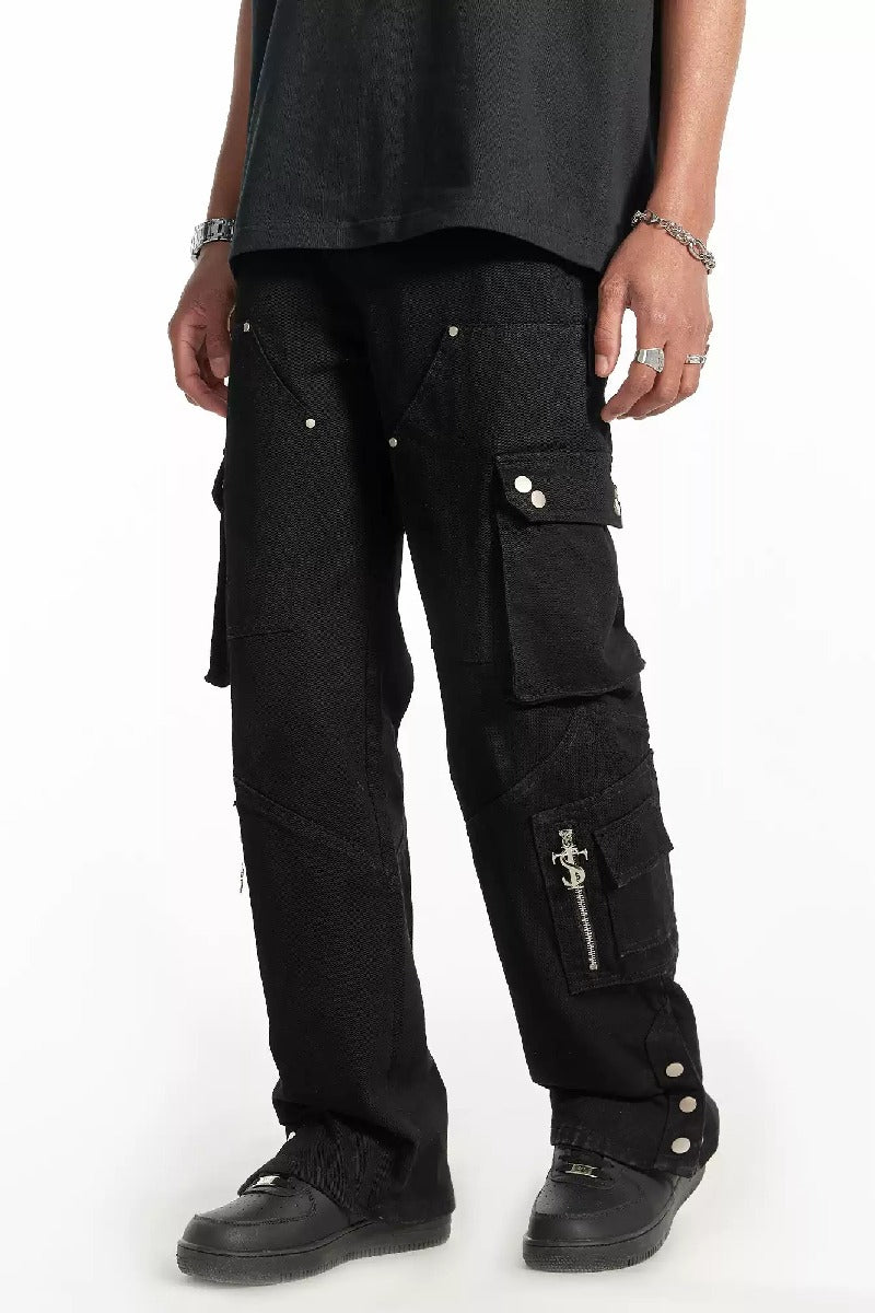 Studded Zipper Jeans