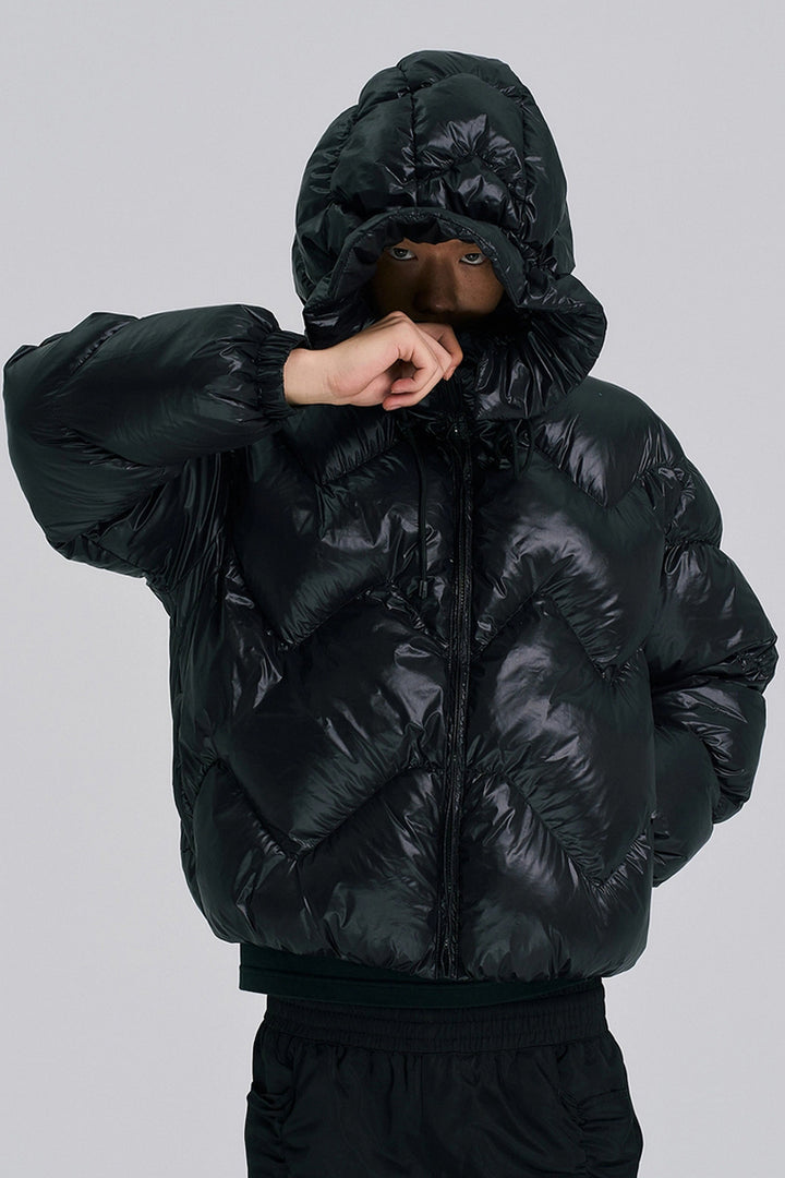 Cloud Arrow Puffer Hoodie Jacket