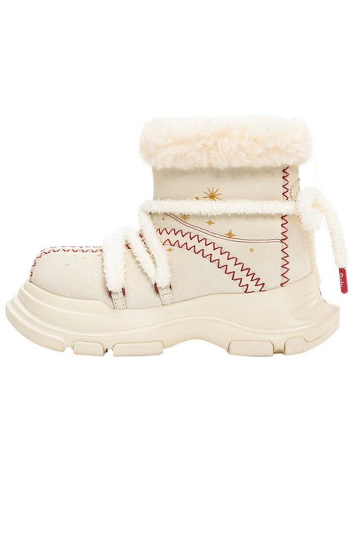 Waterproof Christimas Chunky Snow Boots