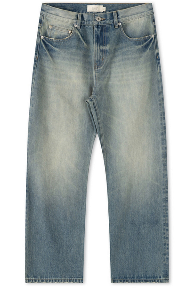 Washed Vintage Straight Jeans
