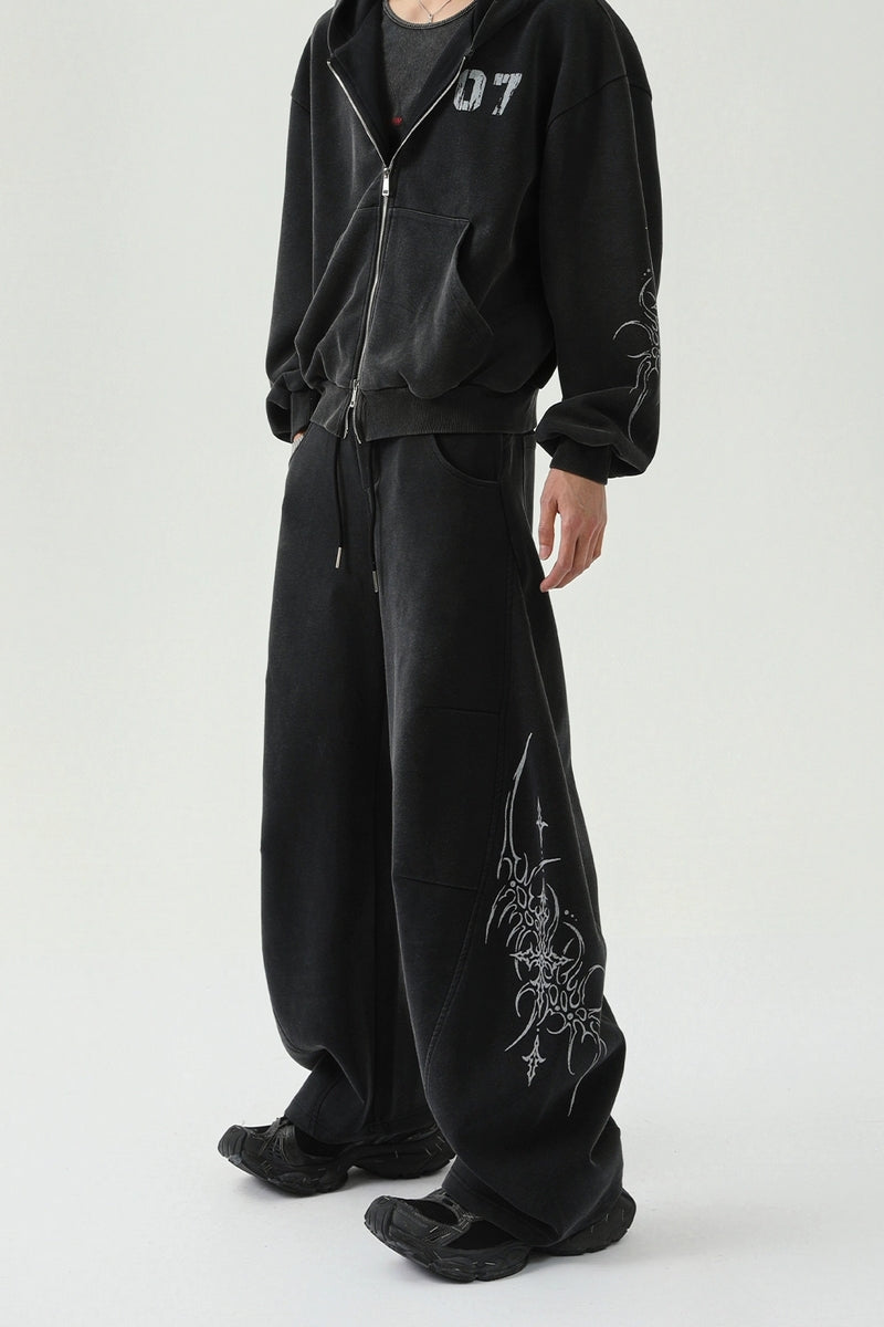 Tribal Embroidered Sweatpants