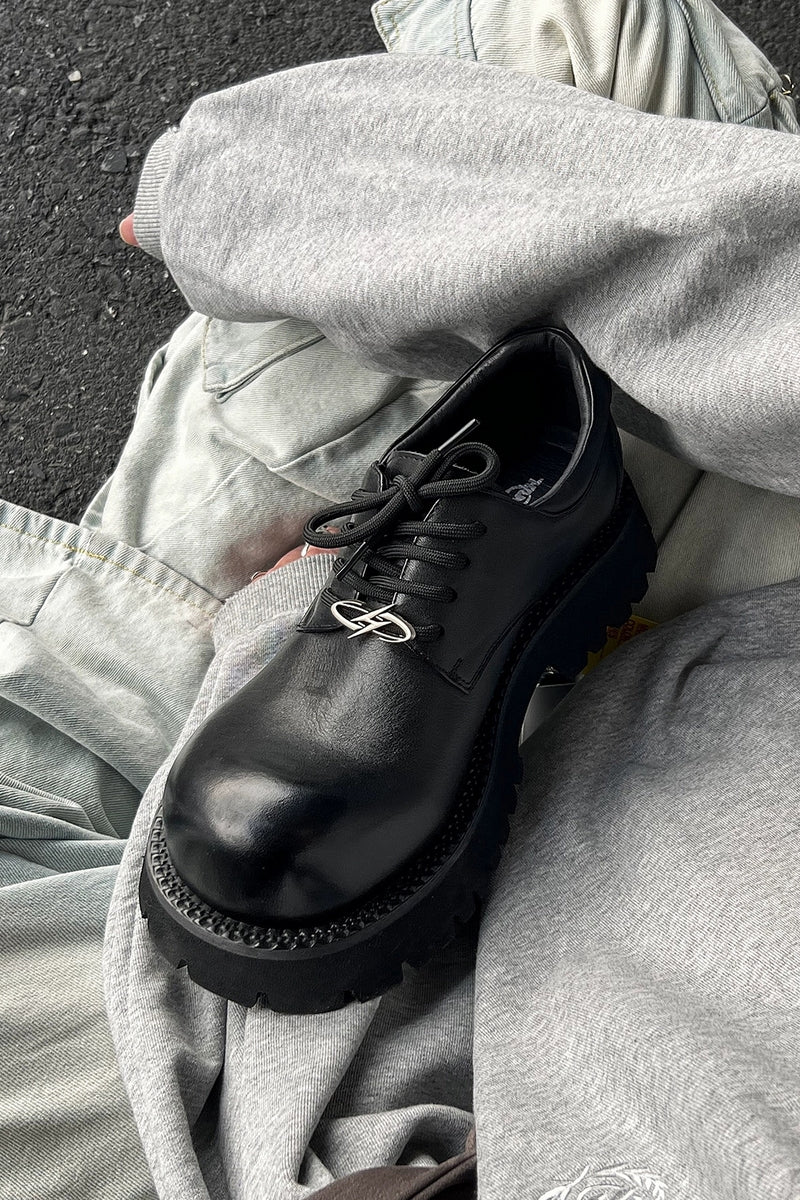 Leather Platform Derby Shoes – Copping Zone