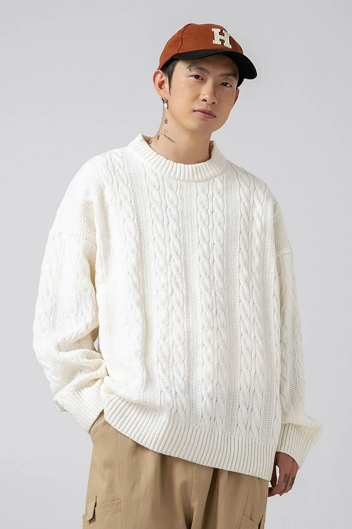 Cable-Knit Vintage Sweater