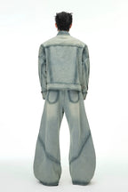 Vintage Washed Pierced Denim