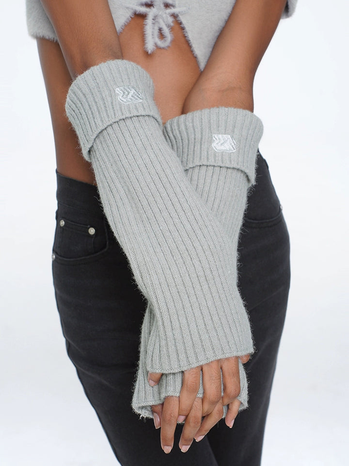 Embroidered Knit Leg Warmers