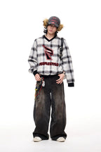 Plaid Fleece Detachable Warm Jacket