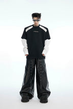 Deconstructed Colorblock Shirt-Tee