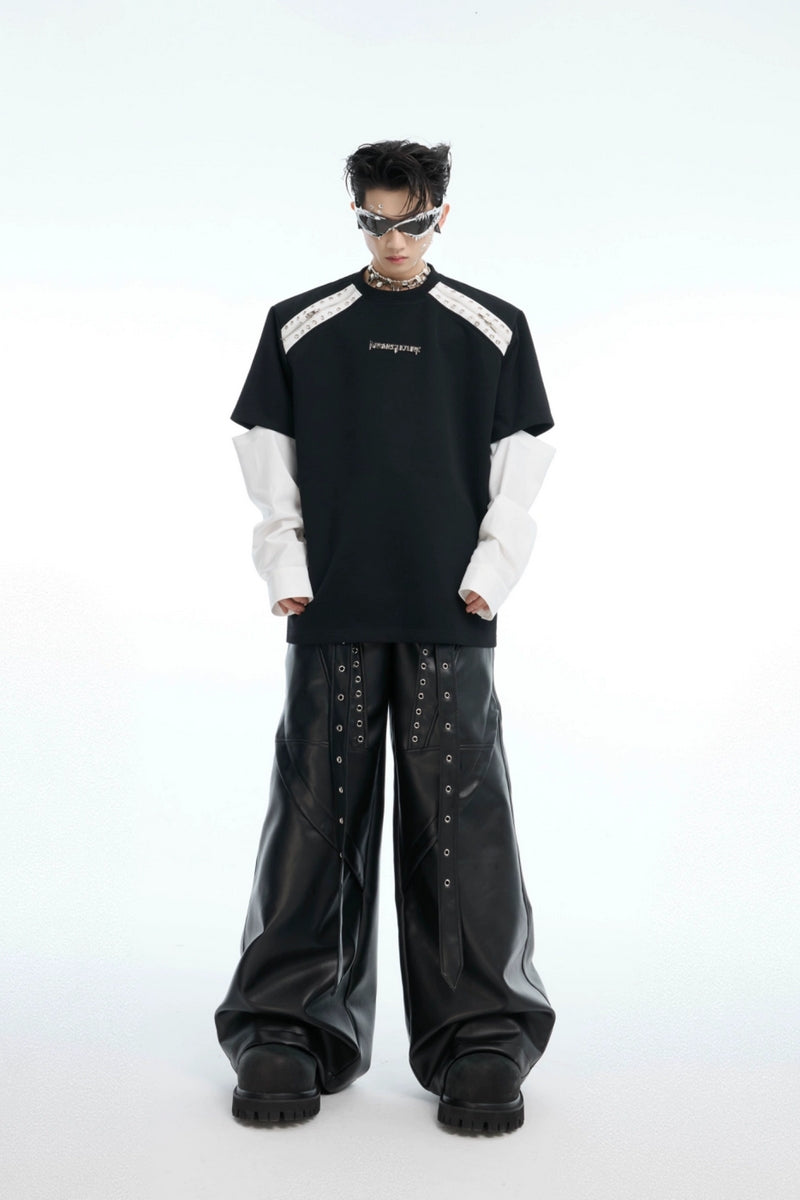 Deconstructed Colorblock Shirt-Tee