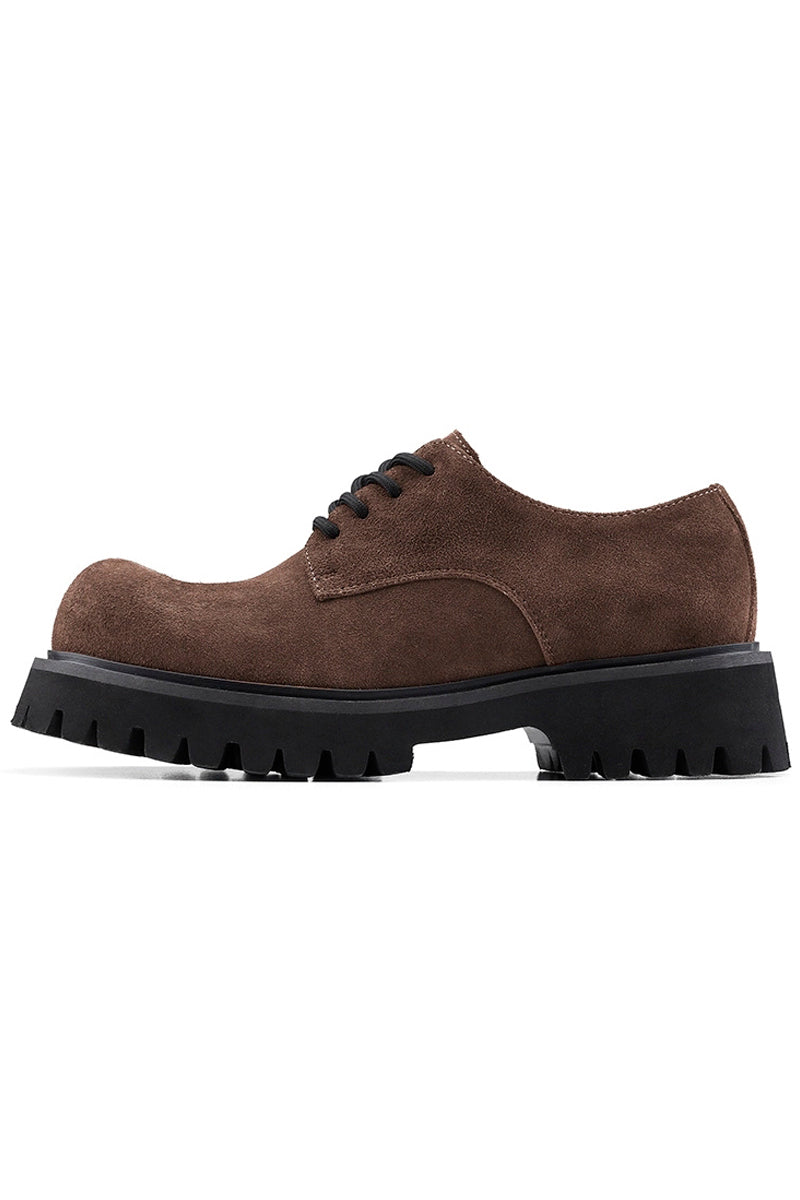 Suede Chunky Casual Derby Shoes