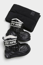 Black Waterproof Low Snow Boots