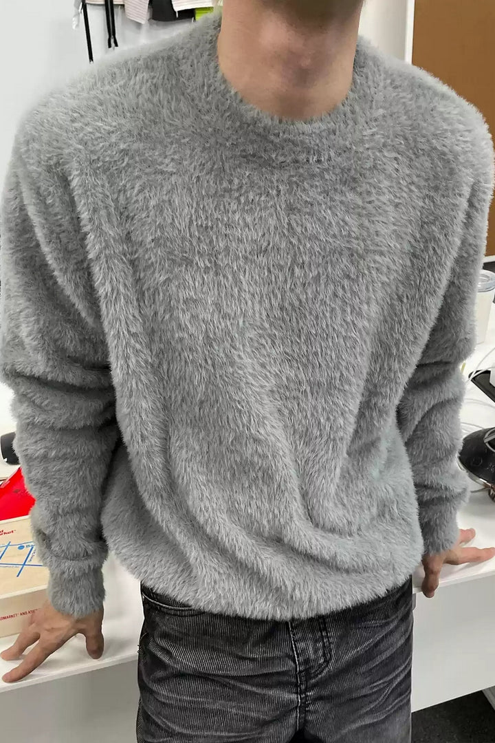 Faux Mink Knit Sweater