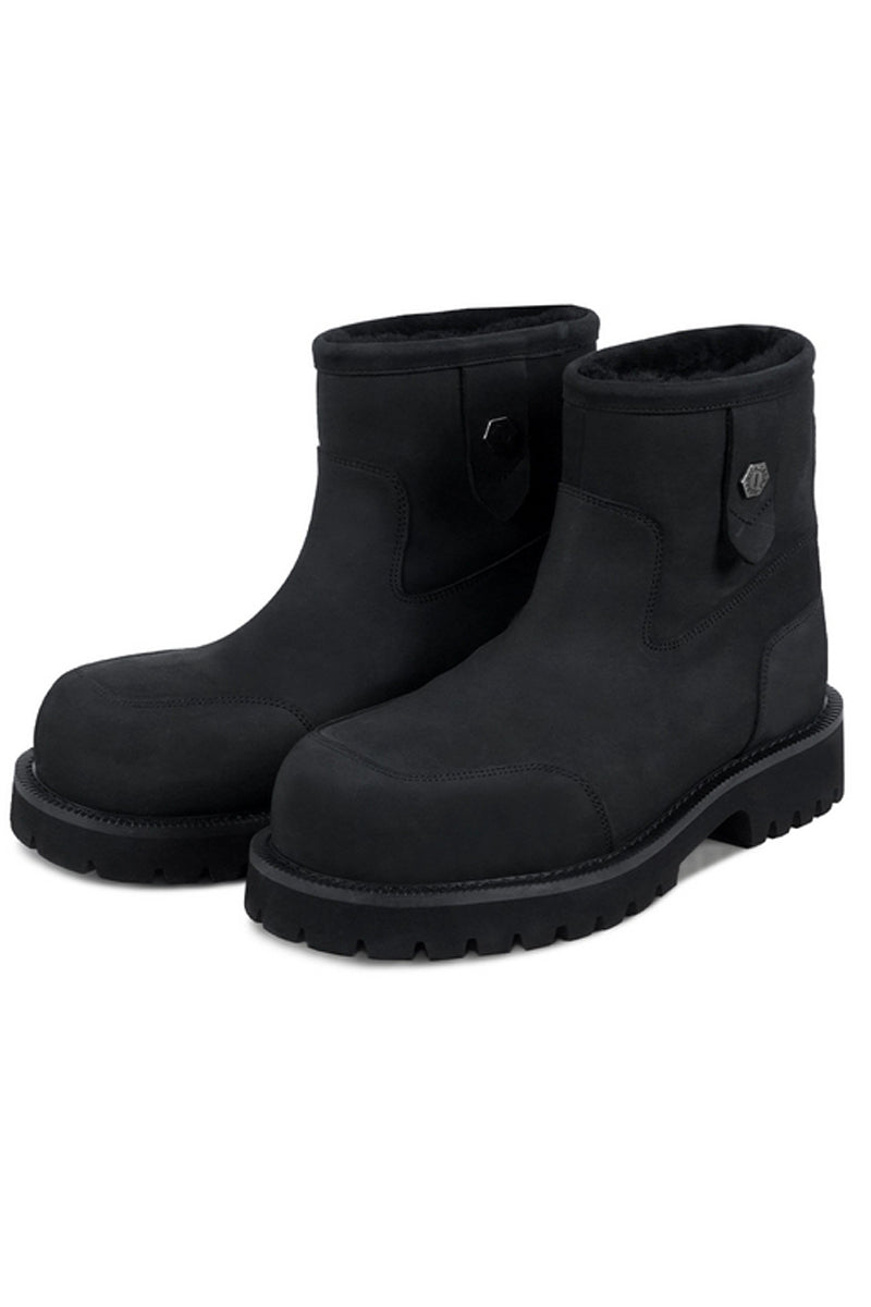 Fleece-Lined Suede Snow Boots