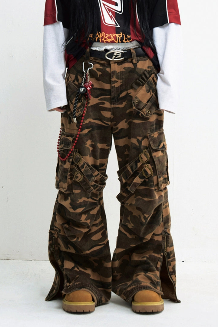 Military Green Camo Tactical Pants