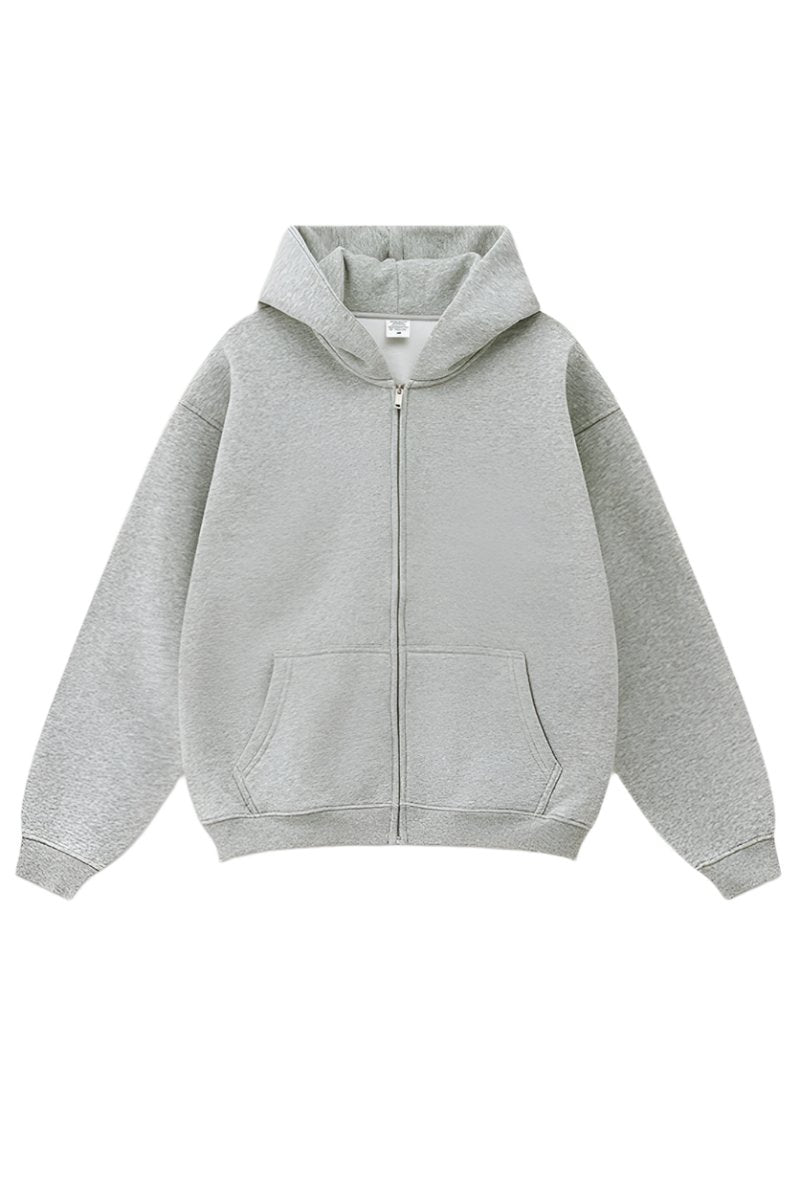 Fleece Streetwear Zip Hoodie