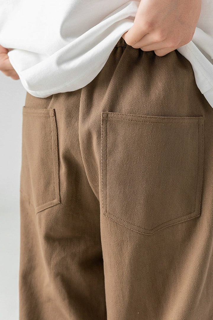 Washed Cotton Relaxed Trousers