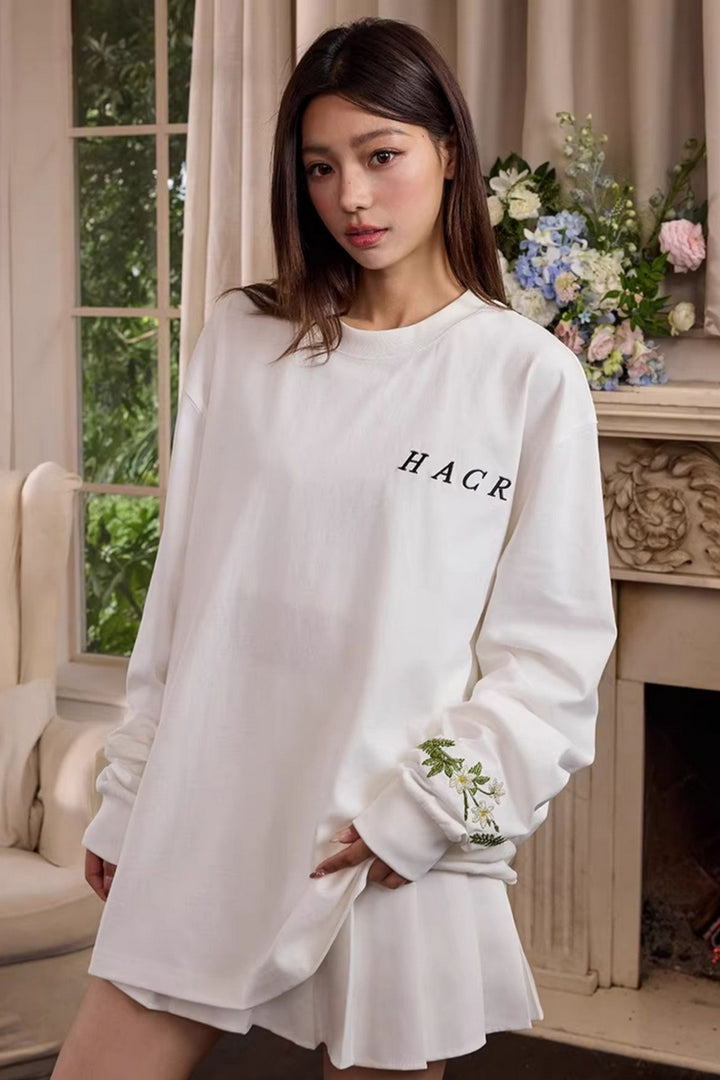 Embroidered Bracelet Long Sleeve Tee