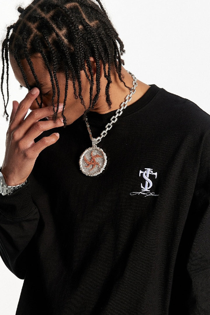 Basic Embroidered Logo Long Sleeve