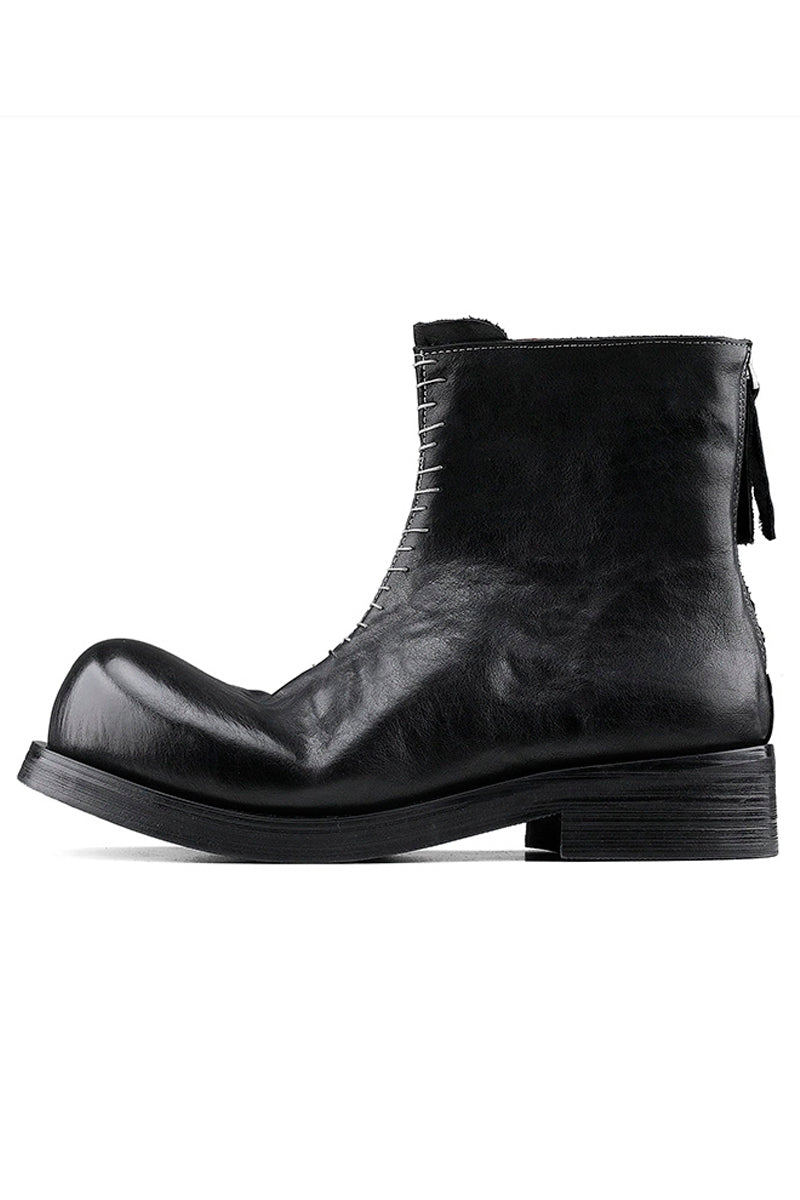 Chunky Leather Chelsea Boots