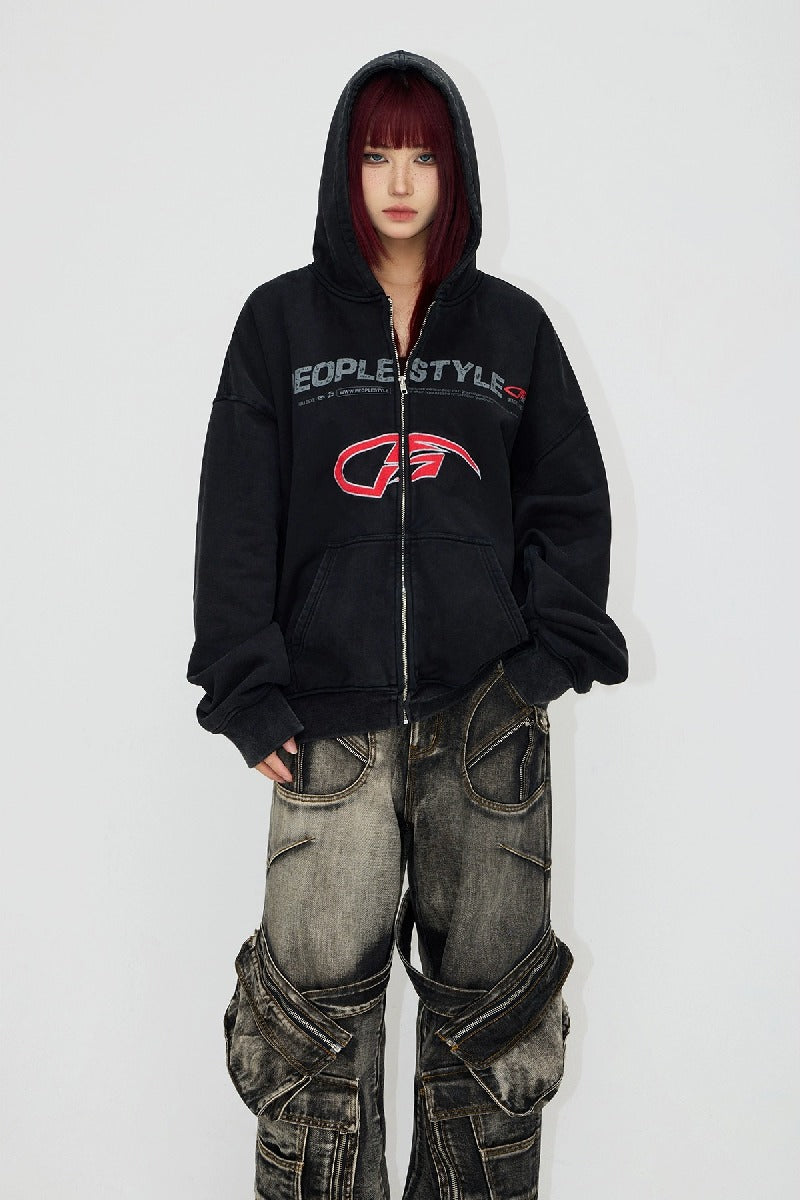 Heavyweight Embroidered Zip Hoodie