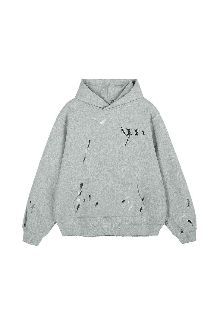 Spray Paint Distressed Hoodie