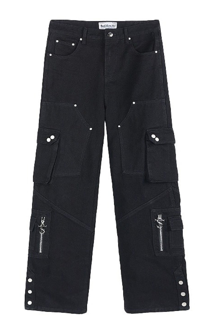 Studded Zipper Jeans