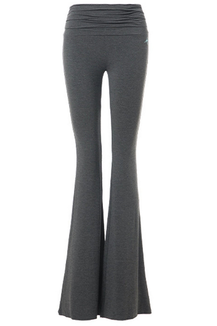 Low-Waist Ruched Flare Pants