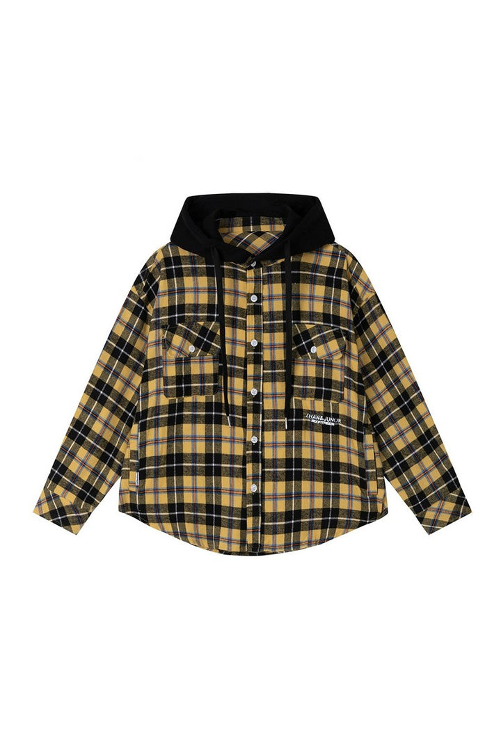 Loose Fit Plaid Coat