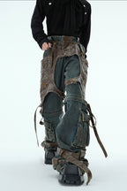 Detachable Patchwork Vintage Jeans