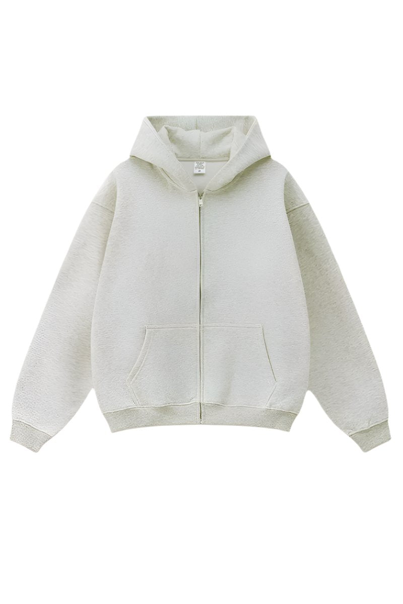 Fleece Streetwear Zip Hoodie