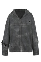 Cross Patchwork Hooded Sweatshirt