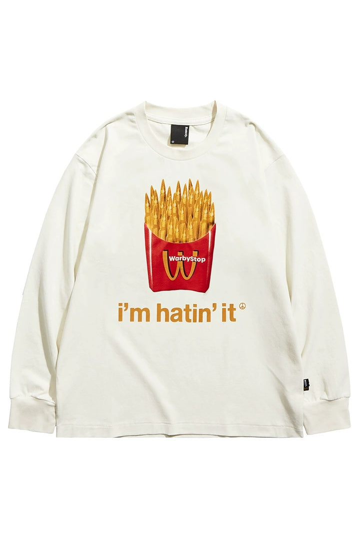 Bullet Fries Graphic Long Sleeve Tee