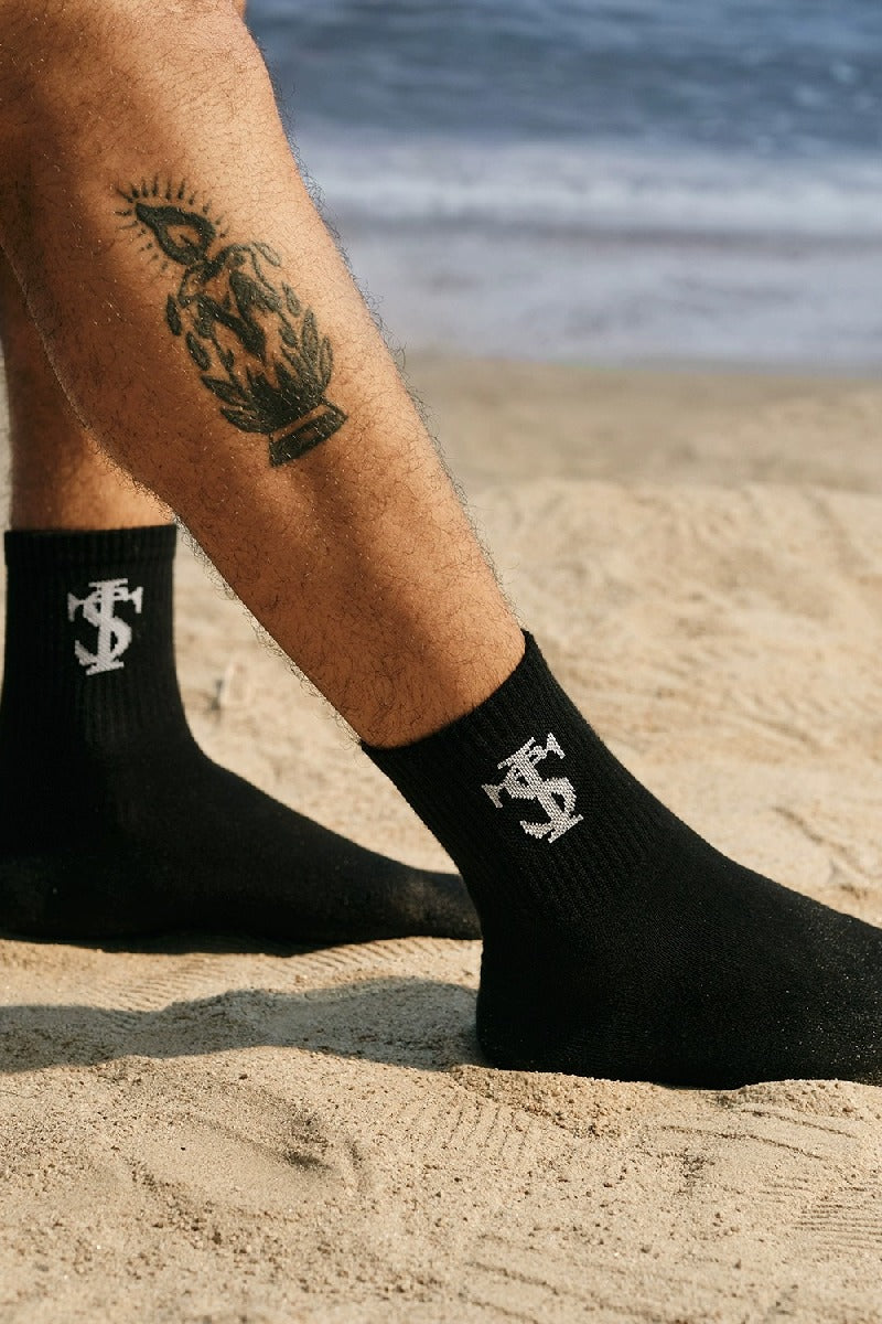 Multi-Color Logo Crew Socks