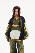 Rugby V-Neck Vintage Pullover