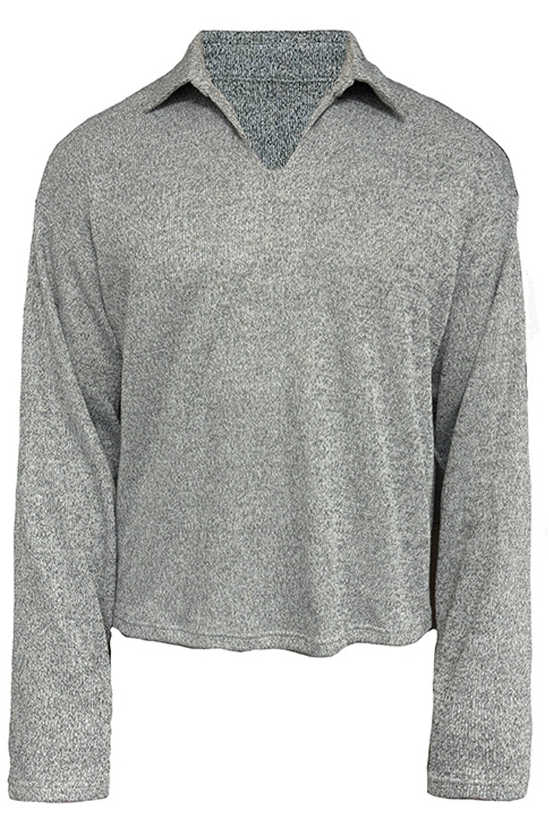 V-Neck Wheat Knit Sweater