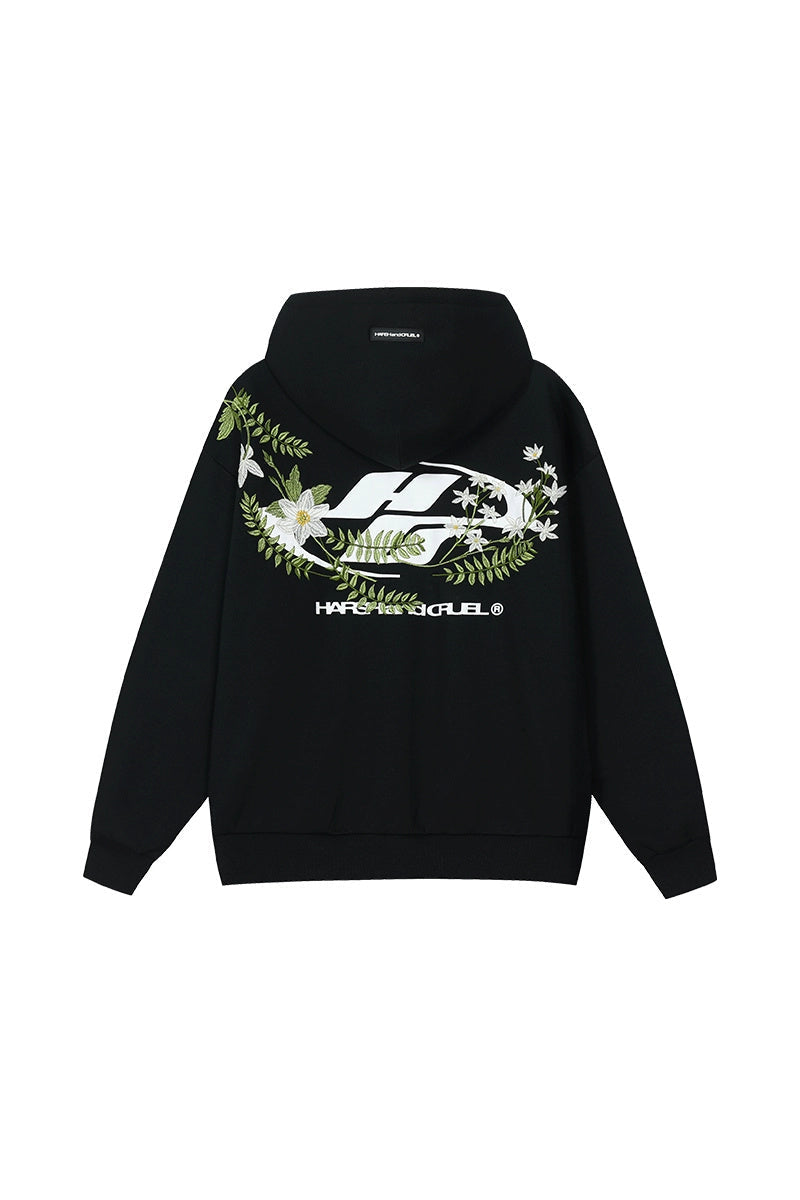 Plant Embroidered Logo Hoodie