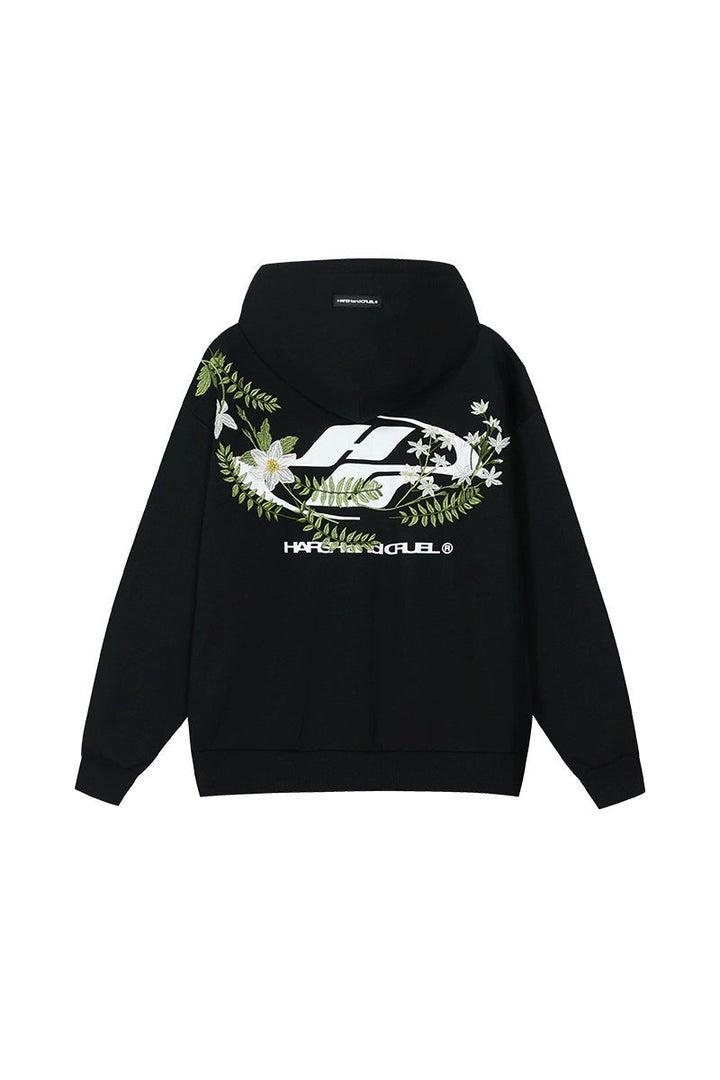 Plant Embroidered Logo Hoodie