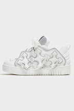 Cross Chain White Sneakers