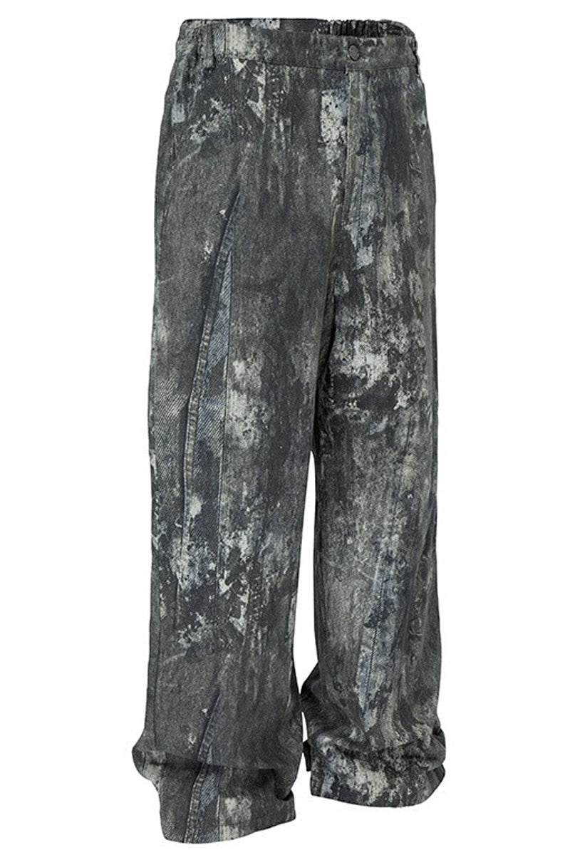 Paint-Splatter Vintage Washed Jeans