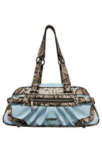 Millennial Snake Print Colorblock Underarm Bag