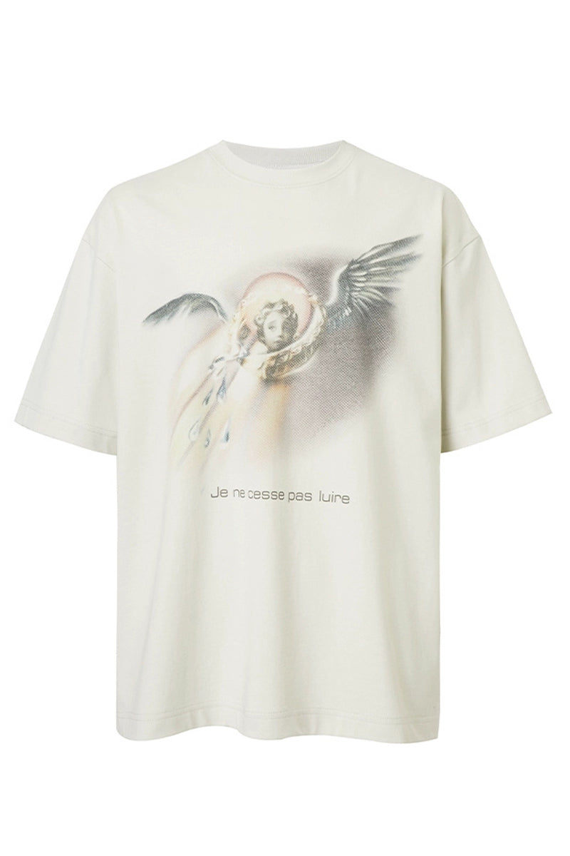 Angel Print Vintage Tee – Copping Zone
