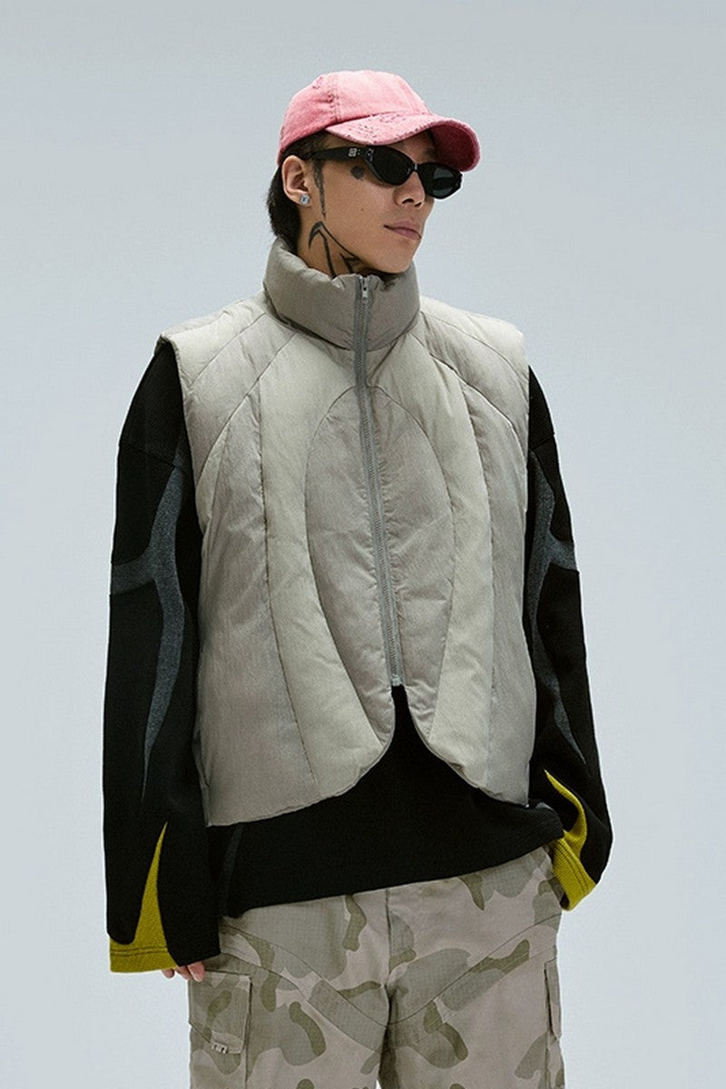 Colorblock Utility Puffer Vest